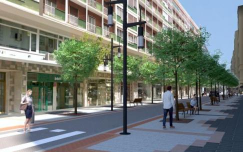 Las plazas actuales de aparcamientos desaparecerán con la modernización de la arteria