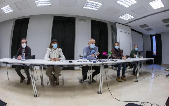 Rueda de prensa de la Mancomunidad celebrada este viernes.