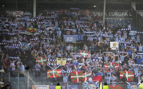 Los aficionados realistas que presenciaron el jueves pasado el partido de Graz.