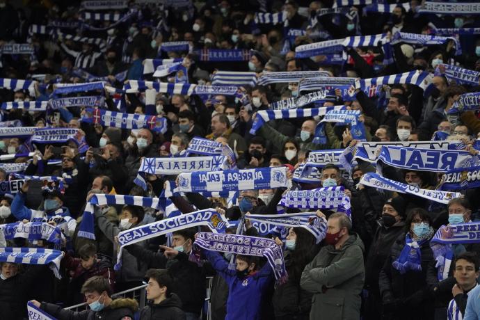 La afición arropó el triunfo de la Real en Anoeta contra el Atlético en la Víspera de San Sebastián