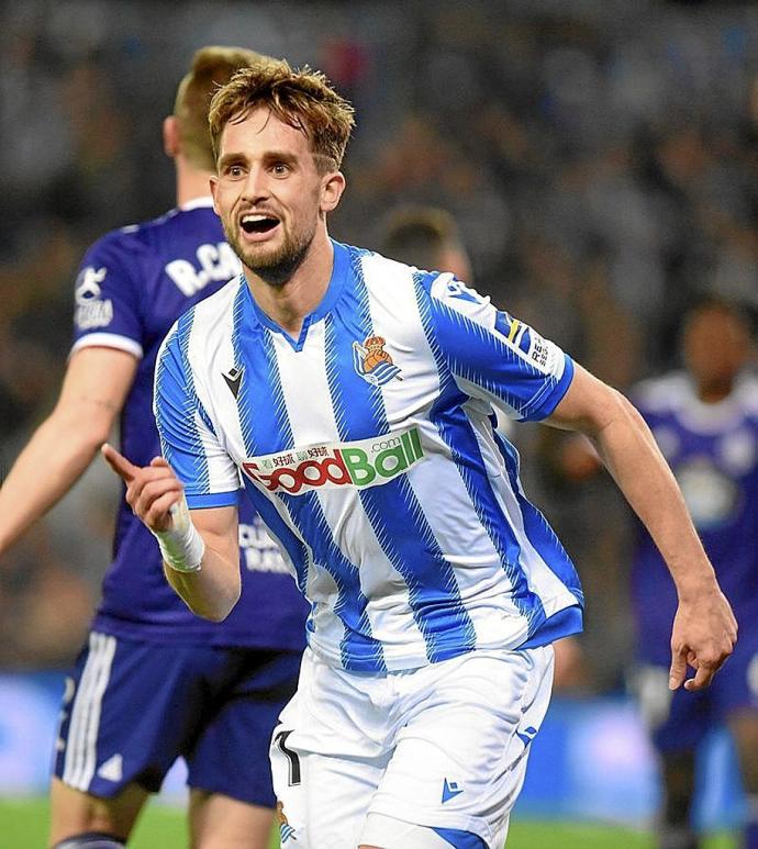 Januzaj celebra su gol, el pasado curso ante el Valladolid (1-0). Foto: R.P.