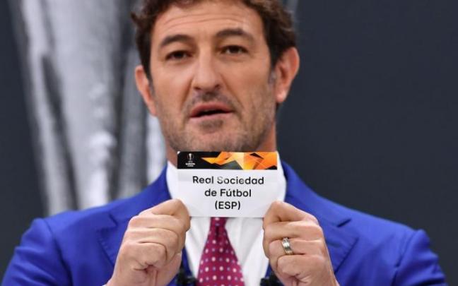 La papeleta de la Real Sociedad, durante un reciente sorteo continental.