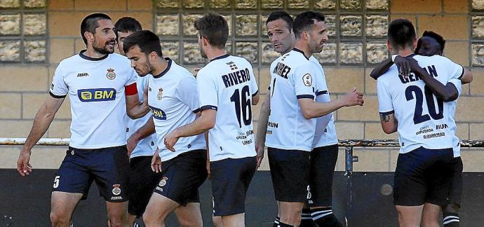 Los jugadores del Real Unión celebran un gol en un partido de la recién finalizada campaña. Foto: Gorka Estrada