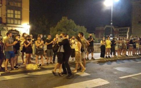 Recibimiento en Bilbao a Ibon Goieaskoetxea