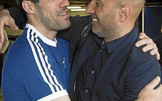 García, con Abelardo.