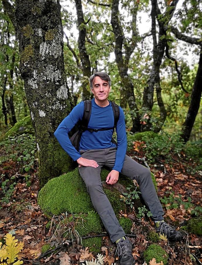 Francisco Purroy Balda, en un robledal cerca de Bera. Foto: cedida