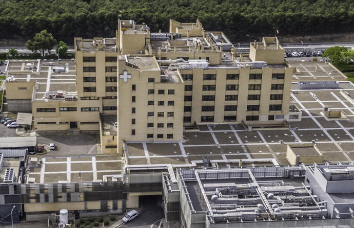 Vista del hospital Reina Sofía de Tudela.