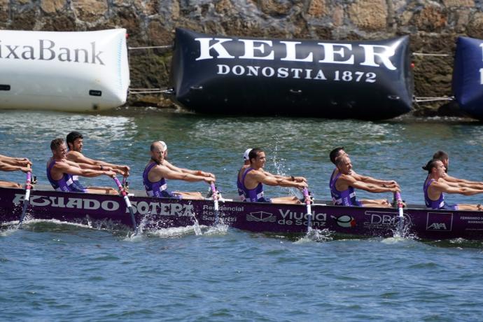 La 'Sotera', durante la regata del pasado domingo en Santurtzi.