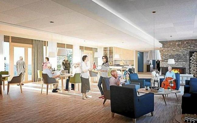 Fotomontaje de la nueva residencia de Usurbil, que responde al nuevo modelo impulsado por la Diputación