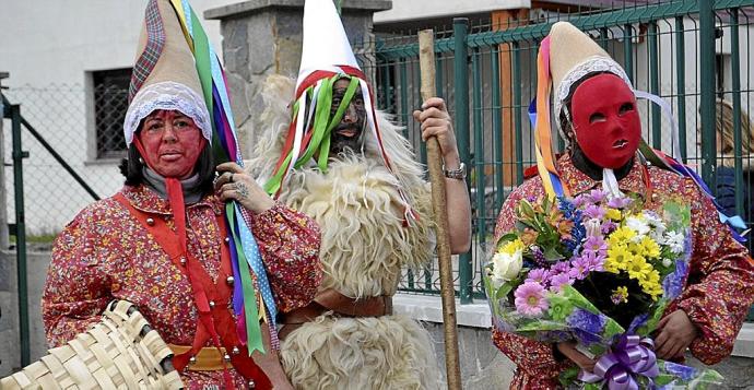 Carnavales tradicionales, el pasado sábado en Asparrena. Foto: E.S.P.