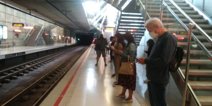 Una estación de Metro Bilbao.