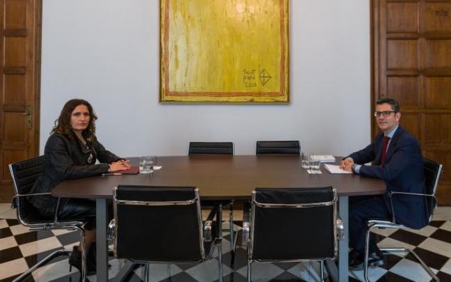 Vilagrà y Bolaños, al inicio de la reunión.