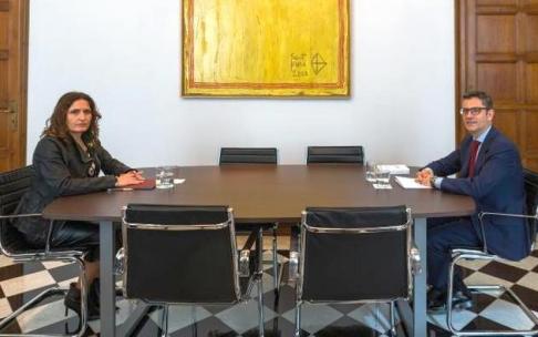 La consellera Vilagrà, con el ministro Bolaños, en su anterior reunión, en Barcelona. La consellera Vilagrà, con el ministro Bolaños, en su anterior reunión, en Barcelona.