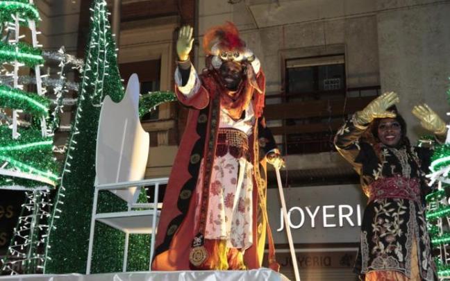 Baltasar durante la cabalgata de Reyes en 2020.