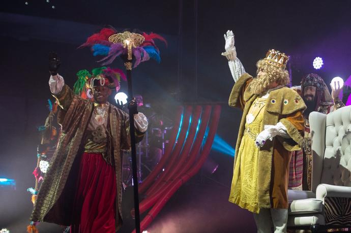 Los Reyes Magos, durante su visita a Pamplona en 2021.