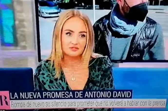 Rocío Flores, hablando de su padre, Antonio David, este viernes en Telecinco.
