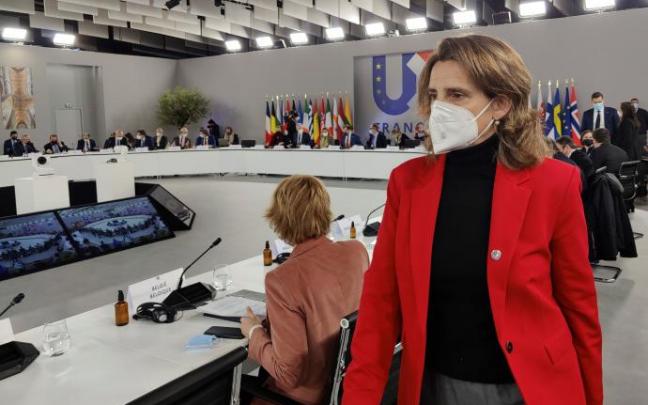 La vicepresidenta tercera y ministra para la Transición Ecológica y el Reto Demográfico, Teresa Ribera, durante la reunión de Amiens La vicepresidenta tercera y ministra para la Transición Ecológica y el Reto Demográfico, Teresa Ribera, durante la reunión de Amiens