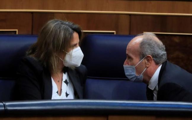 Los ministros Ribera y Campo, ayer en el Congreso de los Diputados Los ministros Ribera y Campo, ayer en el Congreso de los Diputados
