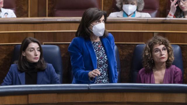 Margarita Robles, durante su intervención en el Congreso.