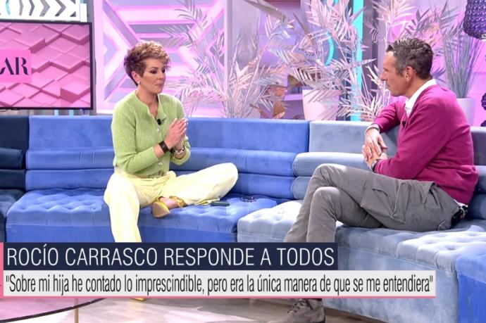Rocío Carrasco, conversando con Joaquín Prat en 'El Programa de Ana Rosa'.