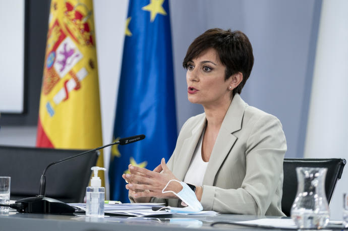 Isabel Rodríguez, en la rueda de prensa posterior al Consejo de Ministros.