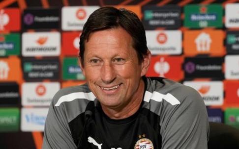 Roger Schmidt, durante la rueda de prensa previa al partido de la primera vuelta contra la Real.