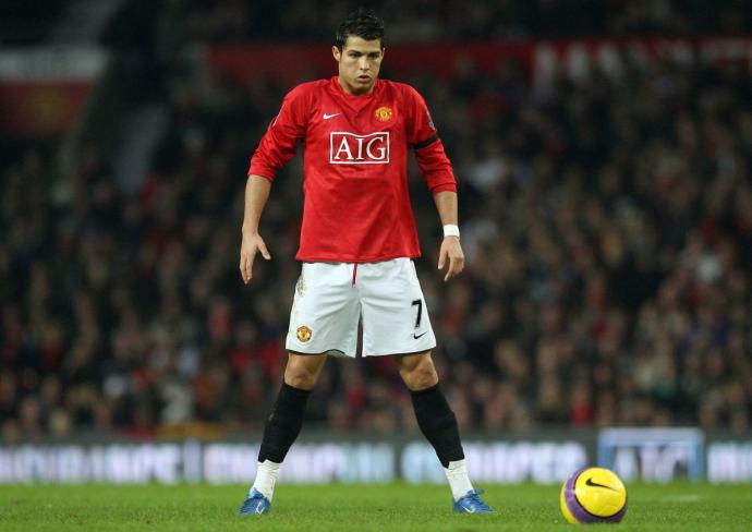 Cristiano Ronaldo vistió la camiseta del Manchester United entre 2003 y 2009