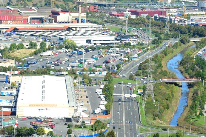 Imagen de archivo de las rotondas de Megapark antes de las obras