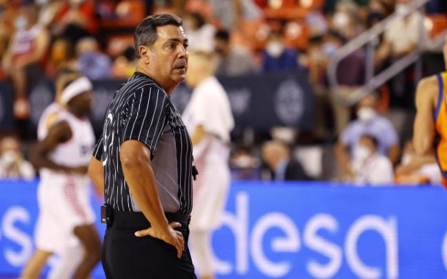 Hierrezuelo, durante un partido de esta temporada en ACB