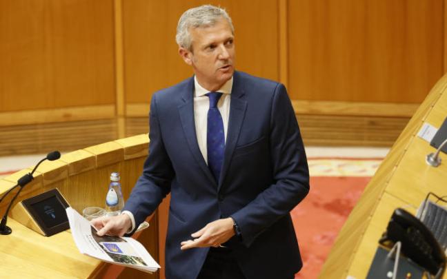 Alfonso Rueda, durante su discurso de investidura. Alfonso Rueda, durante su discurso de investidura.