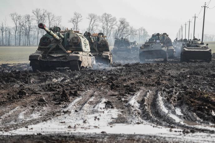 Imagen de tanques rusos.