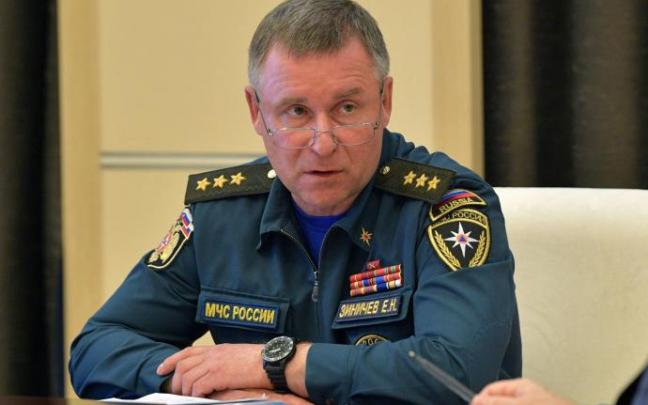 El ministro de Emergencias de Rusia, Evgueni Zínichev. El ministro de Emergencias de Rusia, Evgueni Zínichev.
