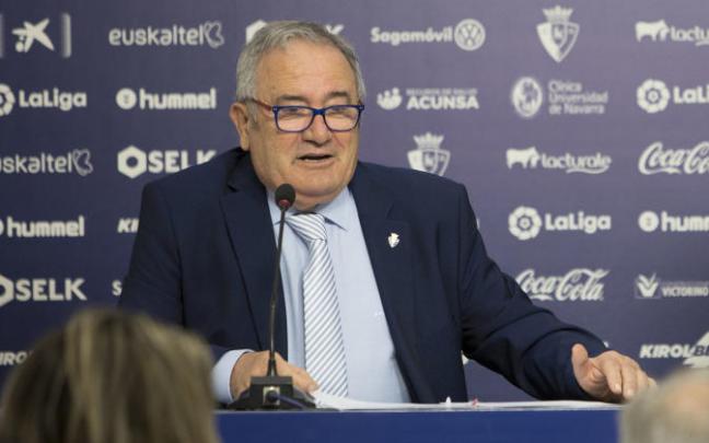 Luis Sabalza, presidente de Osasuna. Luis Sabalza, presidente de Osasuna.