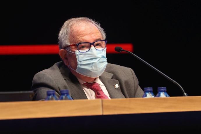 Luis Sabalza, durante la última asamblea.