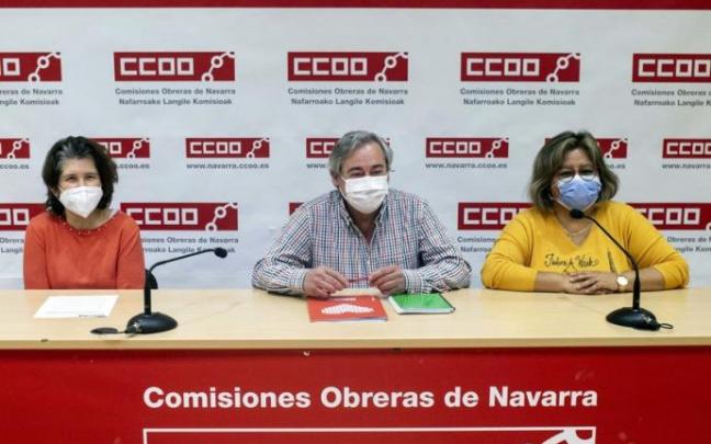 De izquierda a derecha, Carmen Úriz, Cecilio Aperte y Sonia Ochoa, este miércoles en rueda de prensa.