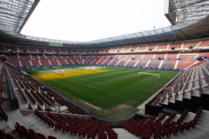 Vista general del remodelado estadio de El Sadar.