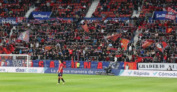 Imagen de graderío sur en el partido ante el Levante.