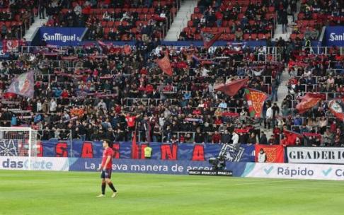 Imagen de graderío sur en el partido ante el Levante.
