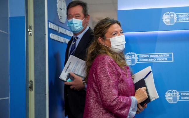 Sagardui y Zupiria, en la rueda de prensa posterior al Consejo de Gobierno.