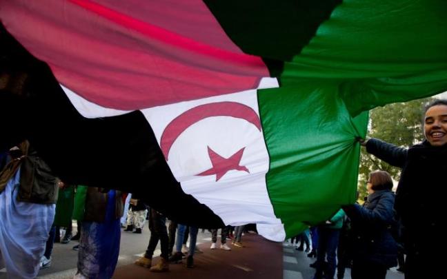 Manifestación en defensa de la autodeterminación del Sahara en 2019 en Madrid.