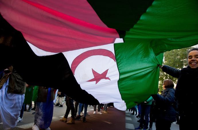 Manifestación en defensa de la autodeterminación del Sahara.