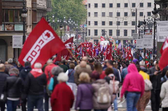 Manifestación del 1 de Mayo en Bilbao.