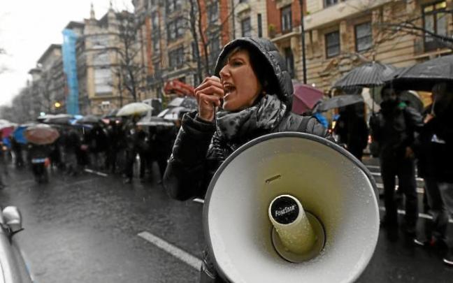 Movilización sectorial en Bilbao en demanda de la negociación de un convenio. Foto: José Mari Martínez
