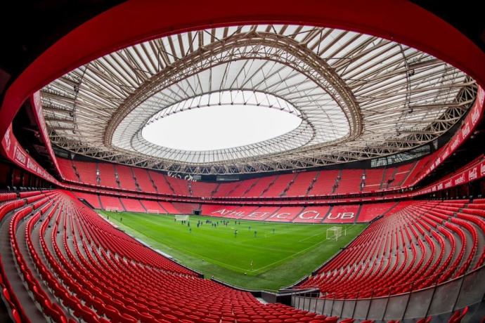 Imagen del interior de San Mamés, que ya no será sede de la Eurocopa 2020.
