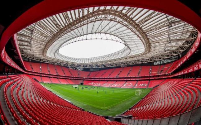 Imagen del interior de San Mamés, que ya no será sede de la Eurocopa 2020.