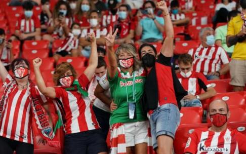 Aficionados del Athletic en el último partido jugado en San Mamés Aficionados del Athletic en el último partido jugado en San Mamés