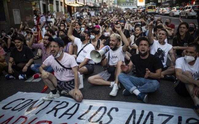 Miles de personas durante la manifestación en Madrid para condenar el asesinato de Samuel Miles de personas durante la manifestación en Madrid para condenar el asesinato de Samuel