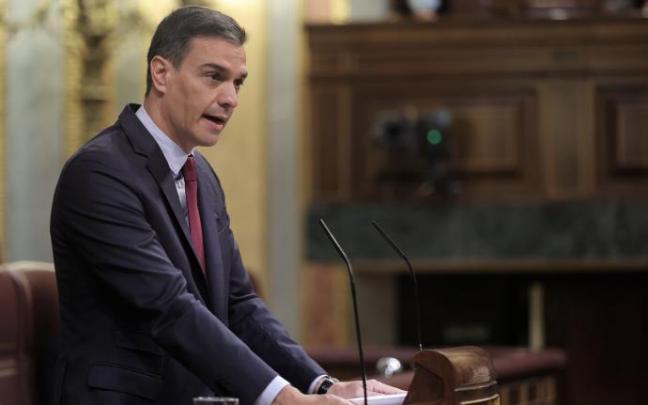 El presidente del Gobierno español, Pedro Sánchez, interviene en una sesión de control al Gobierno. El presidente del Gobierno español, Pedro Sánchez, interviene en una sesión de control al Gobierno.