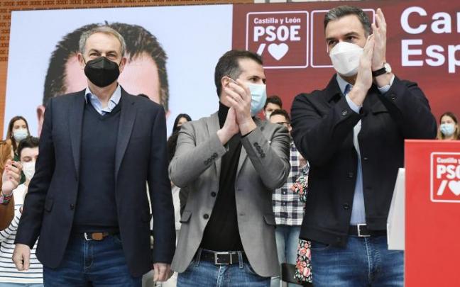 Pedro Sánchez y José Luis Rodríguez han respaldado al candidato socialista en Castilla y León, Luis Tudanca