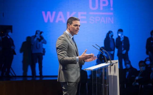 Pedro Sánchez, este lunes en el foro foro 'Wake Up Spain'.